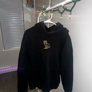OVO Black Hoodie with Gold Owl Logo